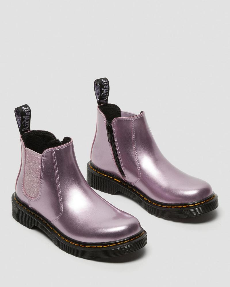 Dr Martens Junior 2976 Metallic Laarsjes Kinderen Roze | NL 153HAP